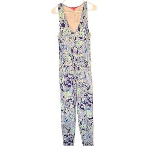 Lilly Pulitzer Paulina jumpsuit S blue koalafication resort wear comfy
